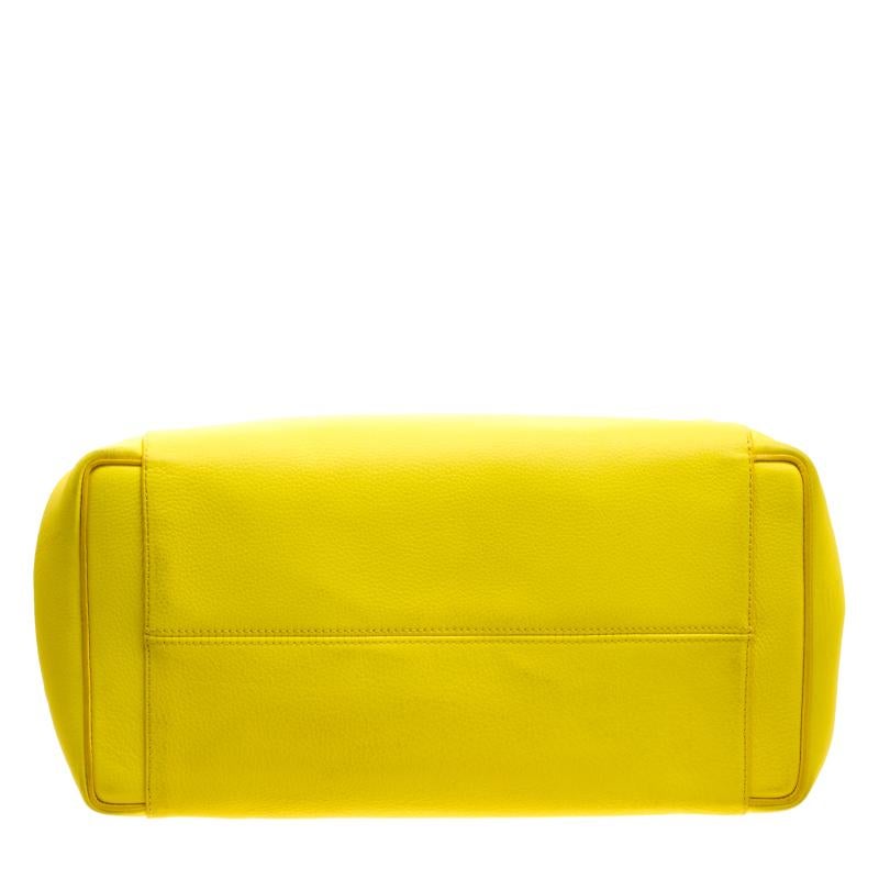 Victoria Beckham Yellow Leather Quincy Tote 2