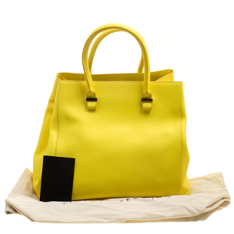 Victoria Beckham Yellow Leather Quincy Tote 7