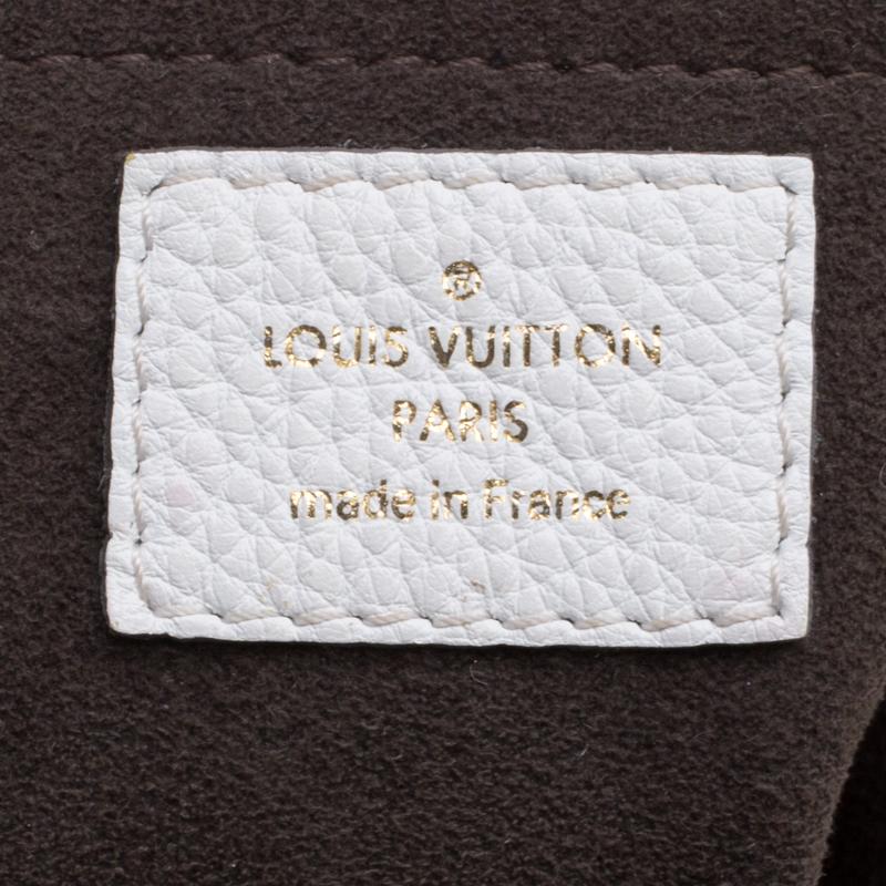 Women's Louis Vuitton White Monogram Mahina Leather Solar PM Bag