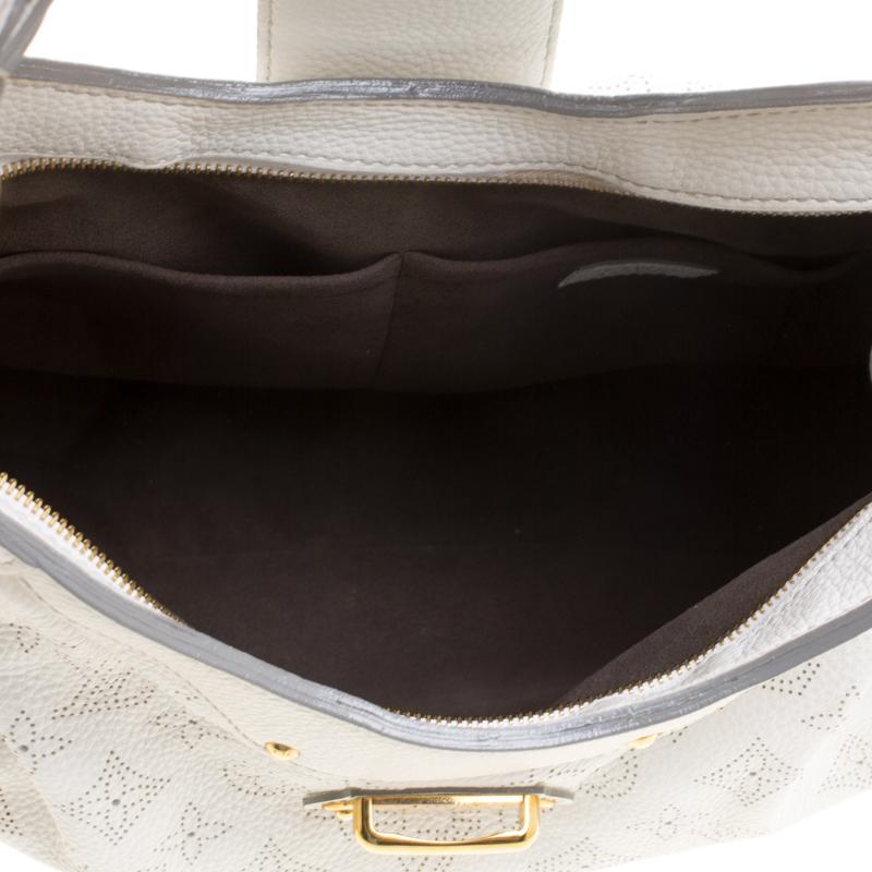 Louis Vuitton White Monogram Mahina Leather Solar PM Bag 3
