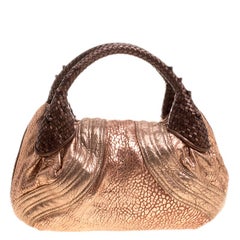 Fendi Bronze Leather Baby Spy Bag