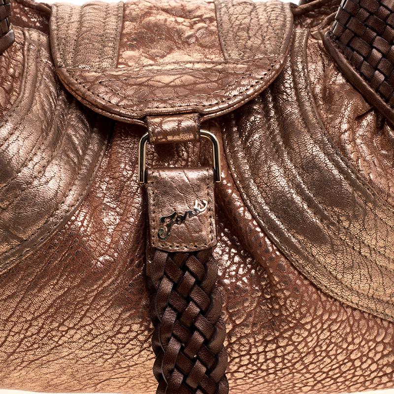 Fendi Bronze Leather Baby Spy Bag 2