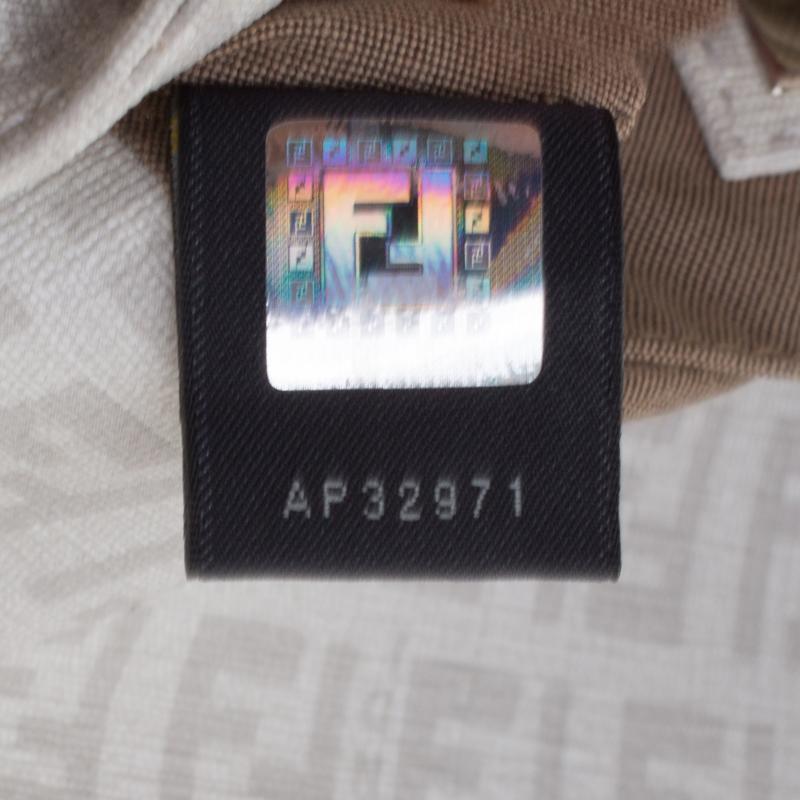 Fendi White Zucchino Coated Canvas Mama Forever Shoulder Bag 5