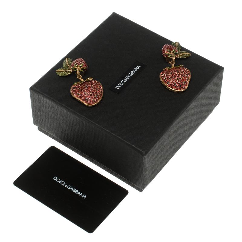 strawberry clip on earrings