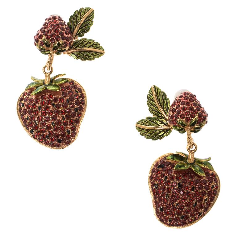 dolce gabbana strawberry earrings