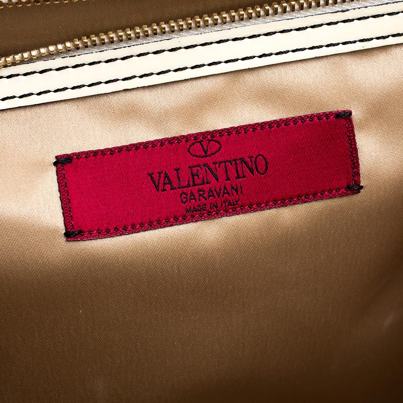 Valentino Citron Patent Leather Top Handle Tote 2
