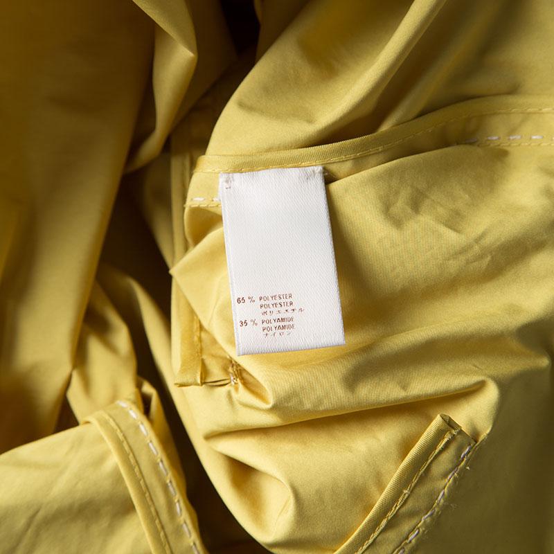 Louis Vuitton Yellow Top Stitch Detail Long Sleeve Asymmetric Shirt S 1
