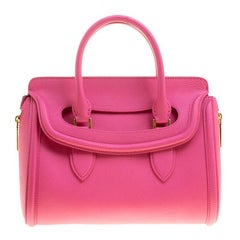 Alexander McQueen Pink Leather Small Heroine Satchel