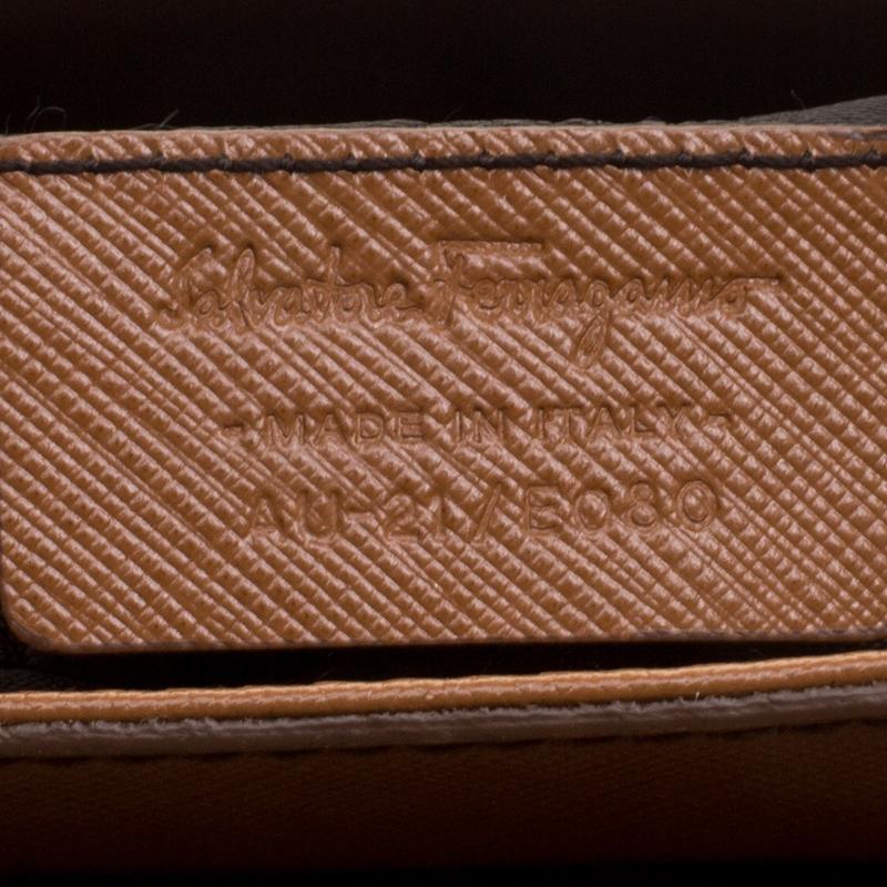 Salvatore Ferragamo Tan Saffiano Leather Paris Crossbody Bag 4