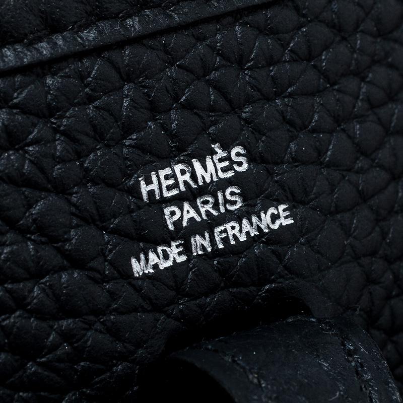 Hermes Ardoise Grey Clemence Leather Evelyne II TPM Bag 4
