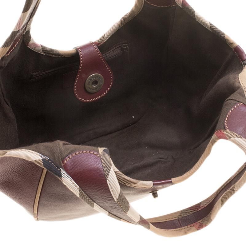Burberry Burgundy Leather Shoulder Bag 3