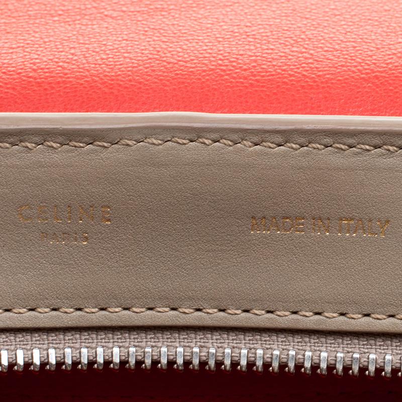 Celine Tri Color Leather and Suede Medium Trapeze Bag In Good Condition In Dubai, Al Qouz 2