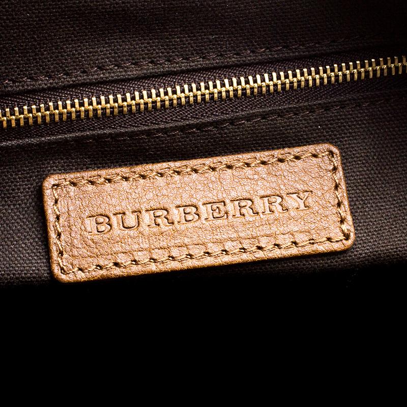 Burberry Brown Perforated Leather Medium Gilmore Satchel 2