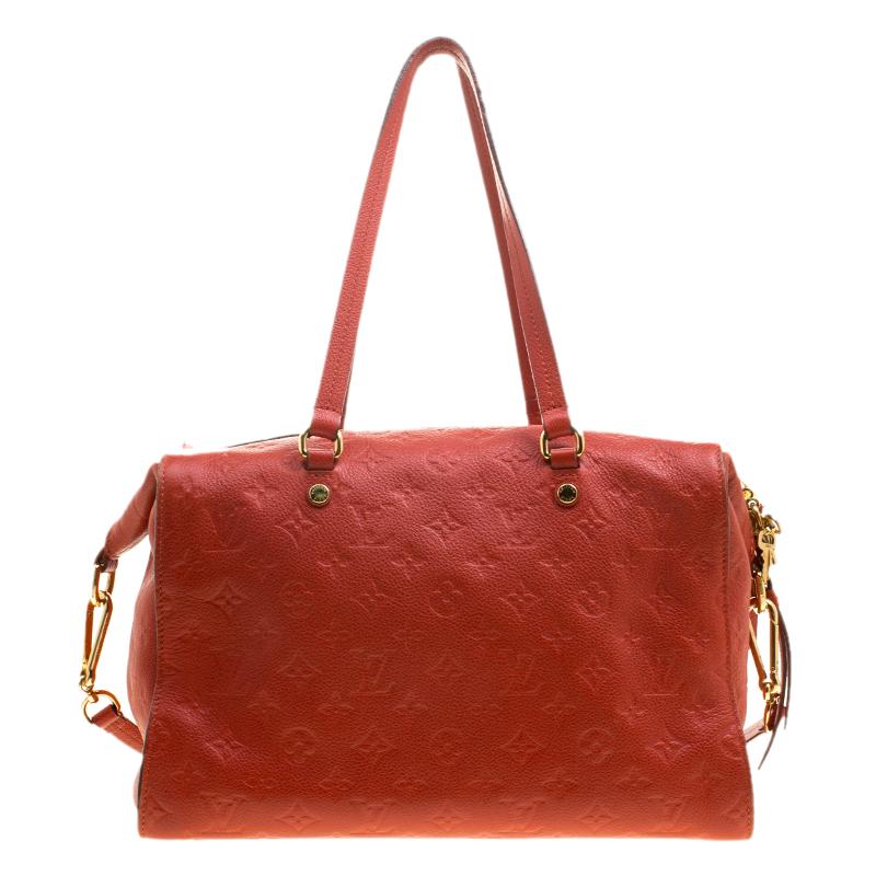 Red Louis Vuitton Orient Monogram Empreinte Leather Lumineuse PM Bag