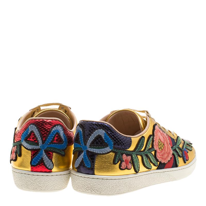 gucci ace embroidered low top sneaker