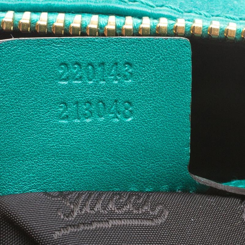 Gucci Green Leather Medium Darwin Convertible Backpack Bag 1