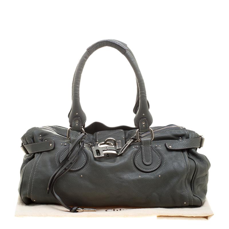 Chloe Mousse Leather Oversized Paddington Satchel 6