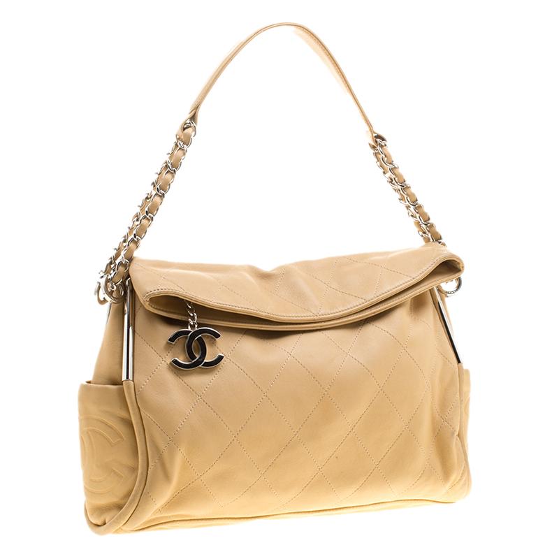 Chanel Beige Leather CC Pocket Tote 6