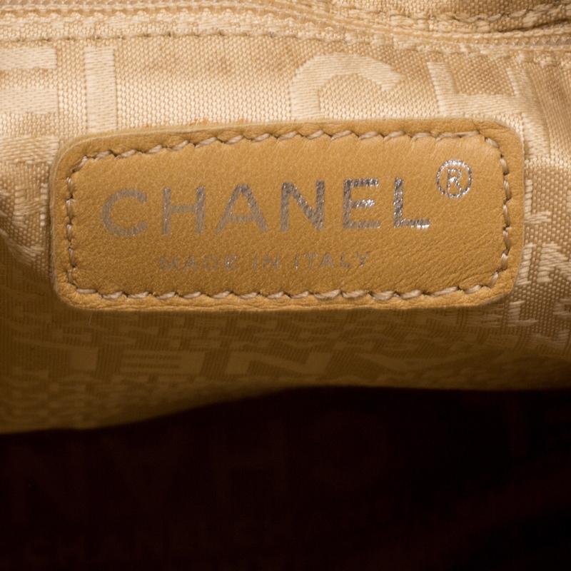 Chanel Beige Leather CC Pocket Tote 4