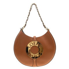 Loewe Camel Leather Joyce Shoulder Bag