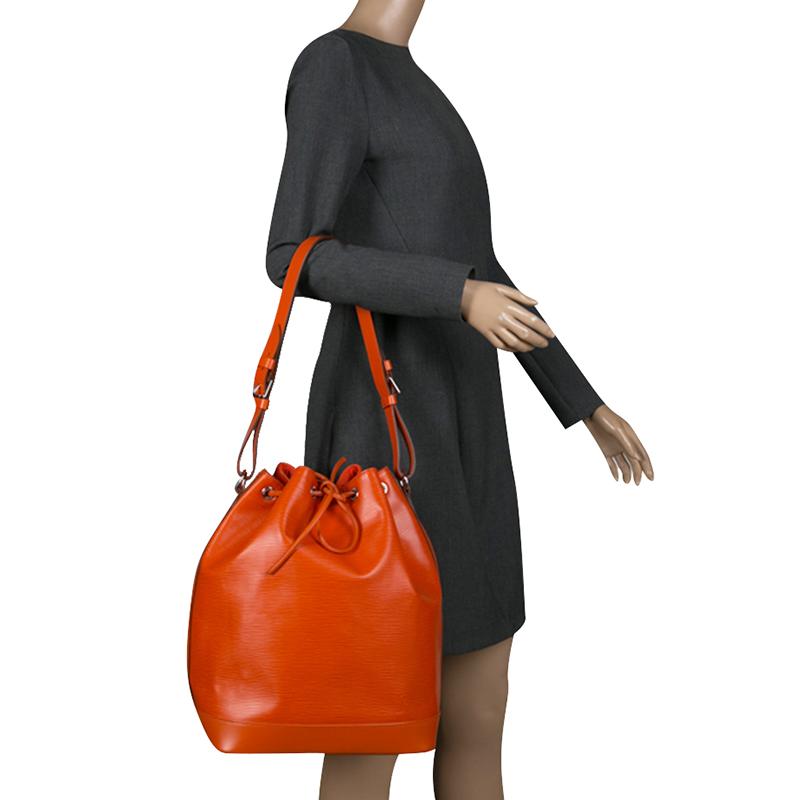 Orange Louis Vuitton Piment Epi Leather Noe NM Bag
