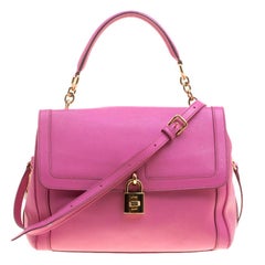 Dolce and Gabbana Pink Leather Miss Dolce Top Handle Bag