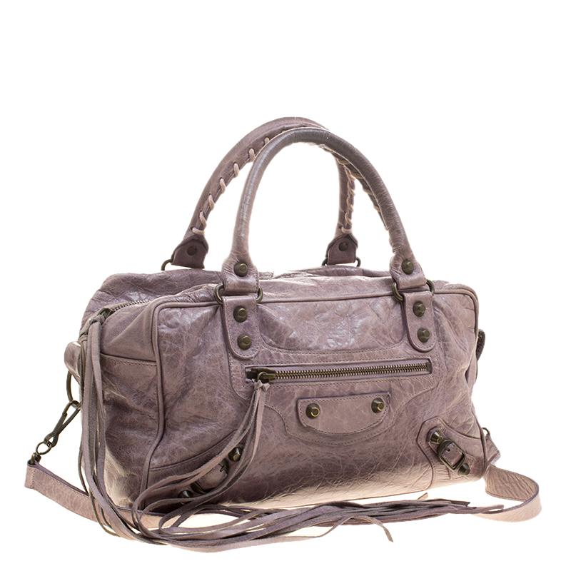 Balenciaga Lilac Leather Box Bag 3