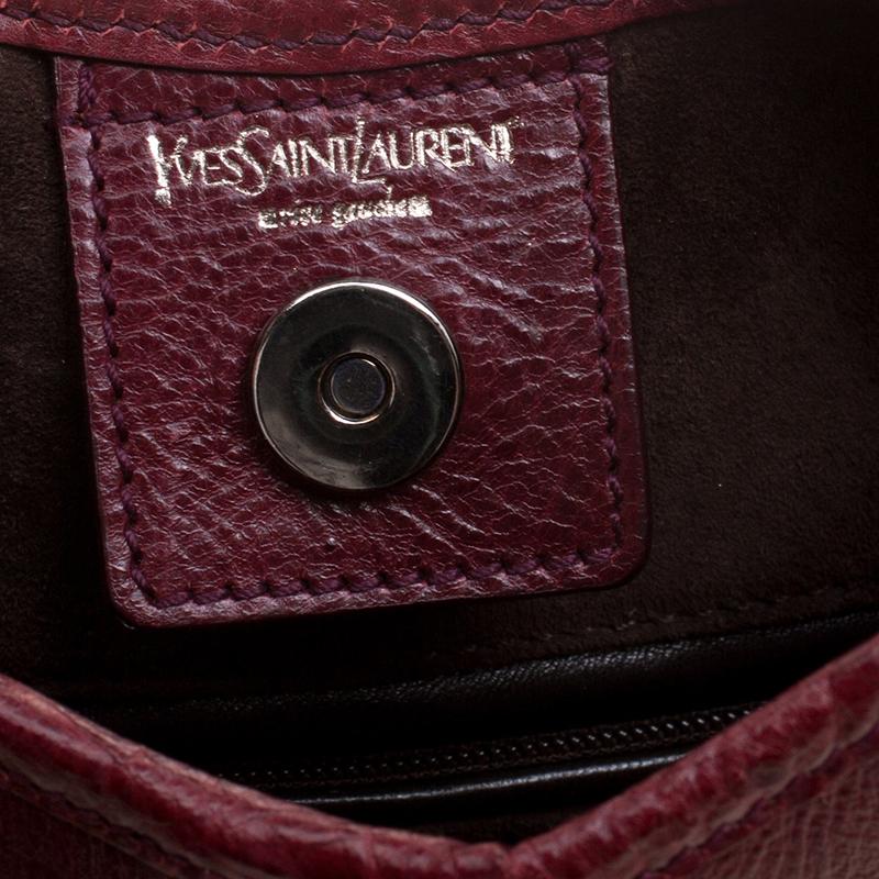 Saint Laurent Paris Burgundy Leather Mombasa Hobo 7