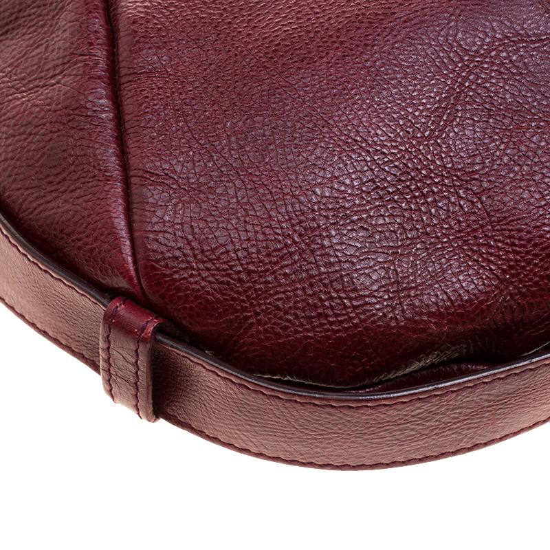 Saint Laurent Paris Burgundy Leather Mombasa Hobo 2