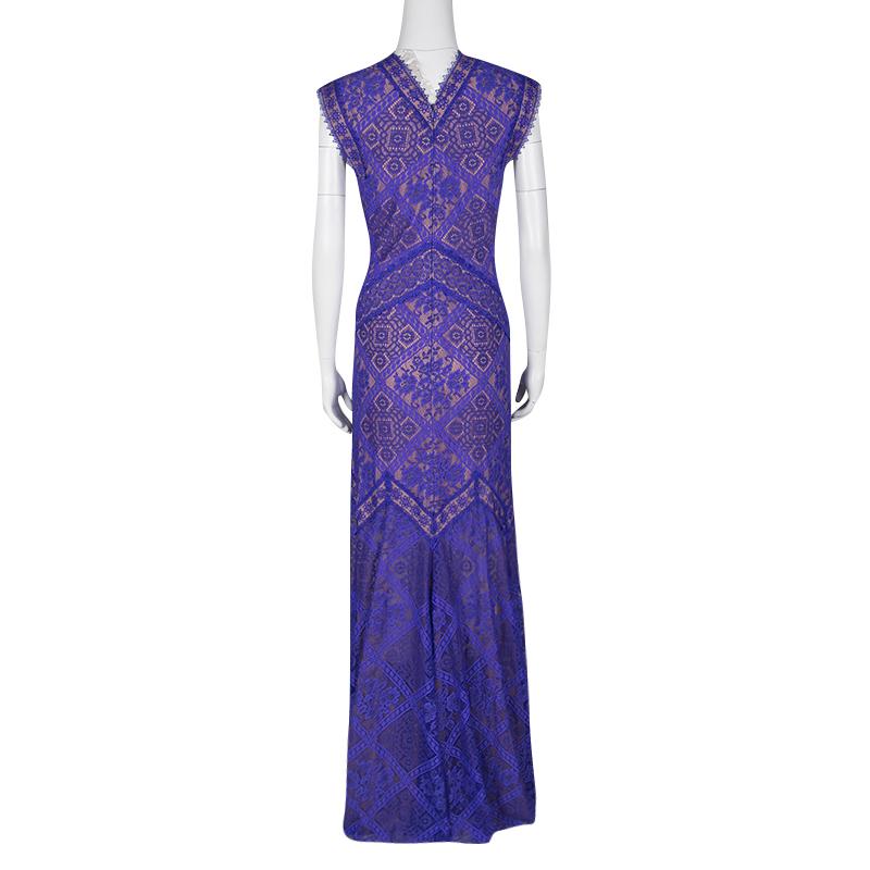 purple lace maxi dress