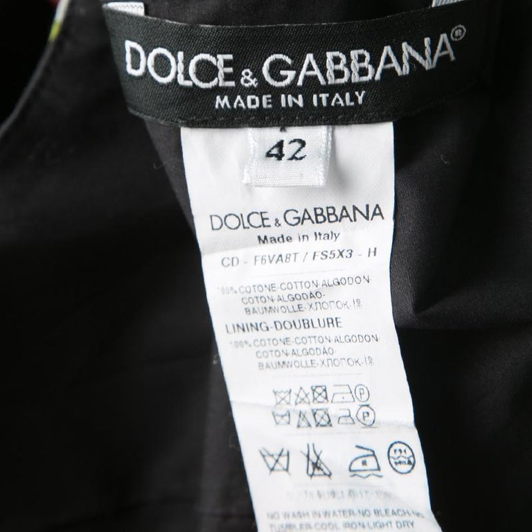 Dolce and Gabbana Poppy and Daisy Print Sleeveless Cotton Dress ...