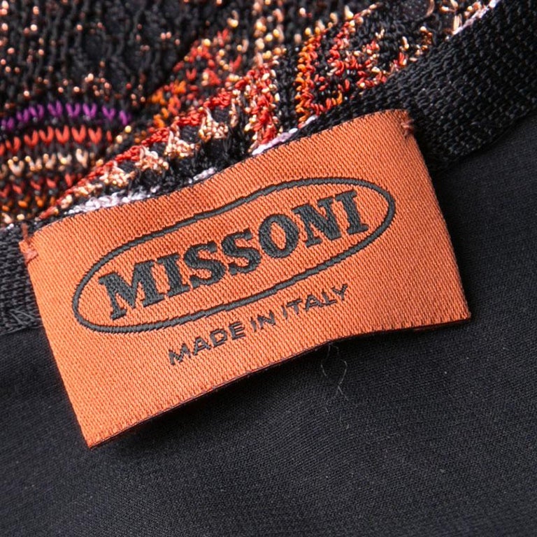 Missoni Multicolor Patterned Lurex Jacquard Knit Sleeveless A Line ...