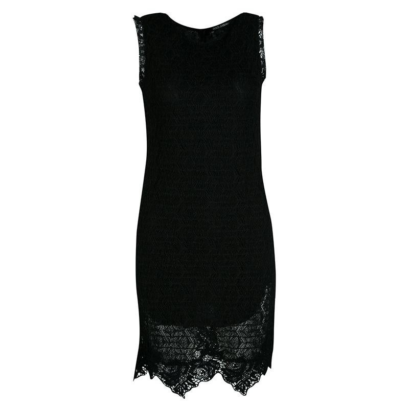Dolce and Gabbana Black Lace Sleeveless Dress M