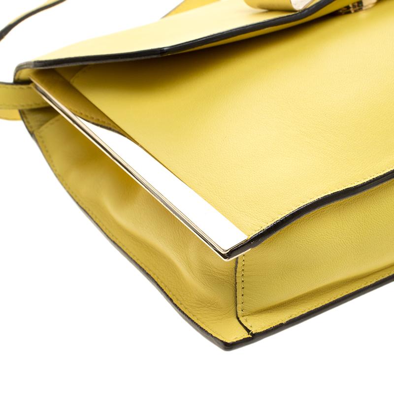 Chloe Yellow Leather Frame Bow Shoulder Bag 7