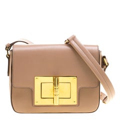 Tom Ford Blush Pink Leather Medium Natalia Shoulder Bag