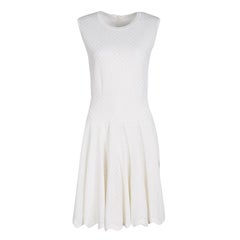 Iconic Azzedine Alaia White Sleeveless Stretch Dress For Sale at 1stdibs