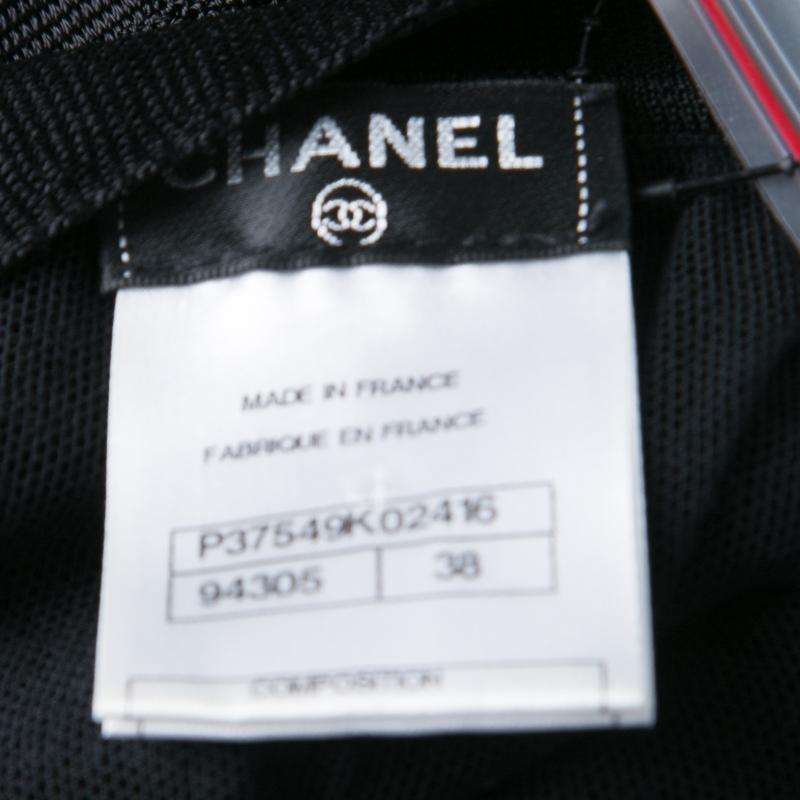 Women's Chanel Black Knit Shoulder Button Detail Sleeveless Dress M