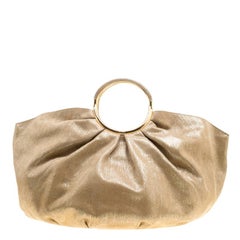 Dior Brown Shimmering Leather Babe Hobo with Pochette Accessories