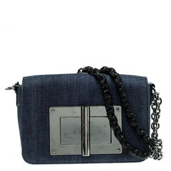 Tom Ford Blue Denim Natalia Crossbody Bag