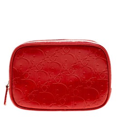 Dior Red Patent Leather Trousse Cosmetic Bag