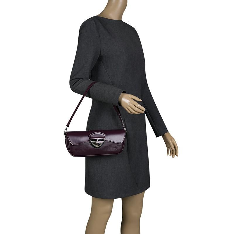 Louis Vuitton Cassis Epi Leather Montaigne Clutch Bag In Excellent Condition In Dubai, Al Qouz 2