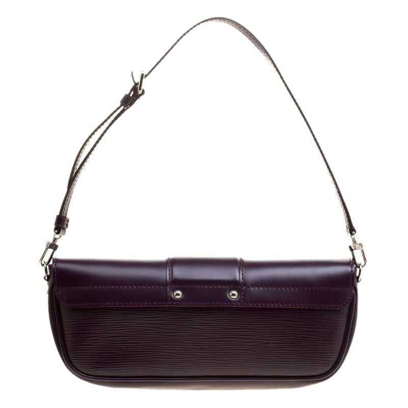 Black Louis Vuitton Cassis Epi Leather Montaigne Clutch Bag