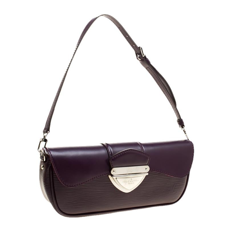 Louis Vuitton Cassis Epi Leather Montaigne Clutch Bag 4