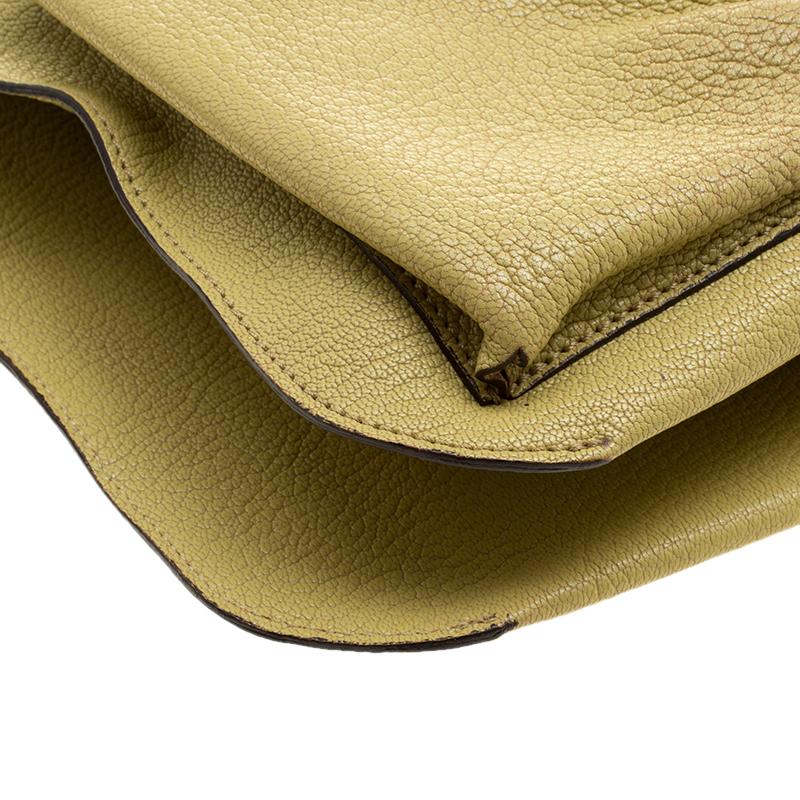 Marni Yellow Green Leather Bandoleer Crossbody Bag 6