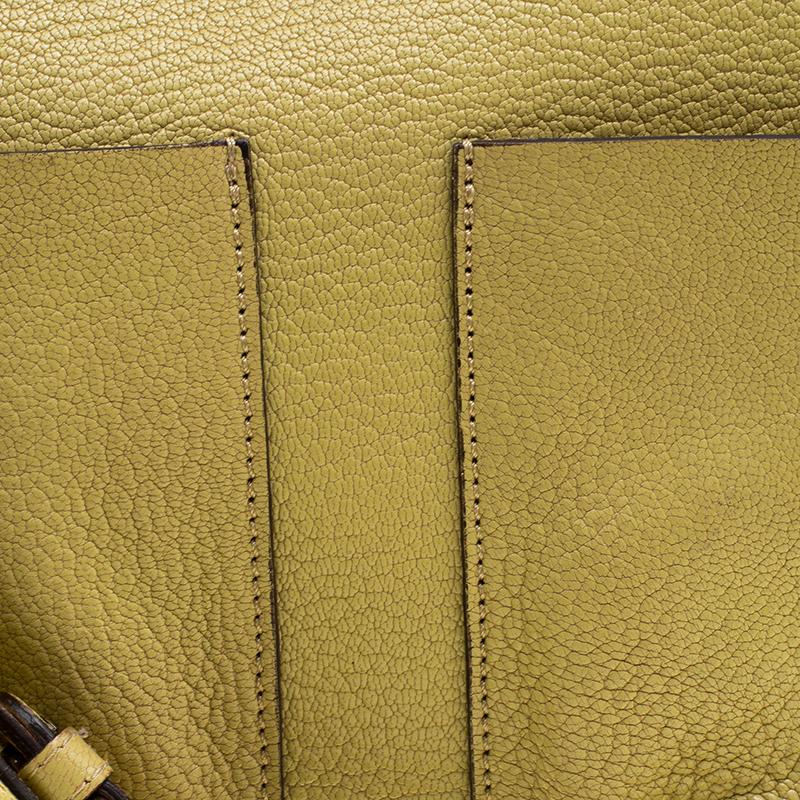 Marni Yellow Green Leather Bandoleer Crossbody Bag 5