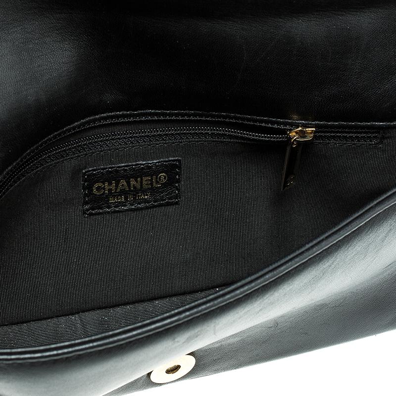 Chanel Black Chocolate Bar Leather East West Shoulder Bag 6