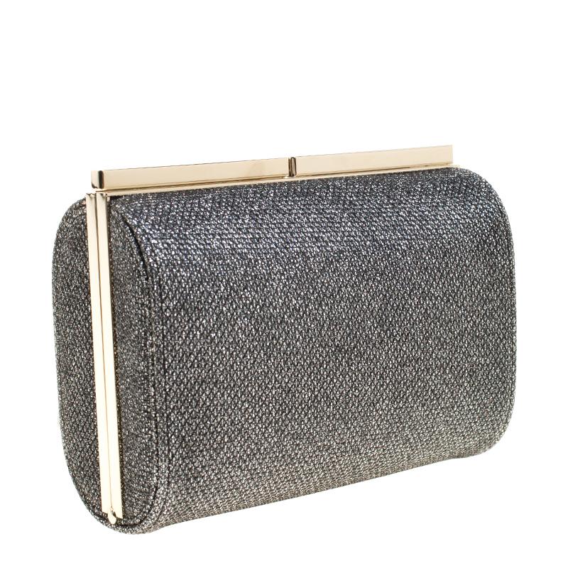 Women's Jimmy Choo Silver Glitter Trinket Clutch