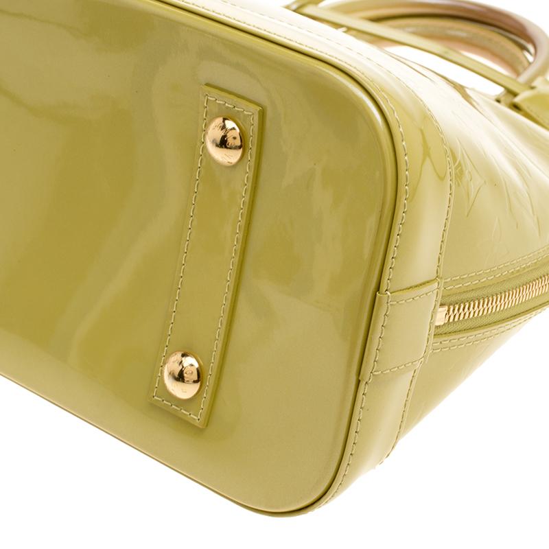 Louis Vuitton Vert Impression Monogram Vernis Alma PM Bag 1