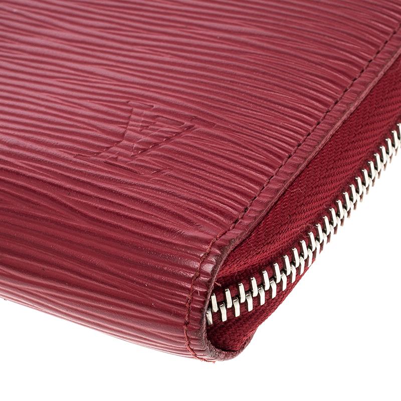 Louis Vuitton Red Epi Leather Zippy Wallet 5
