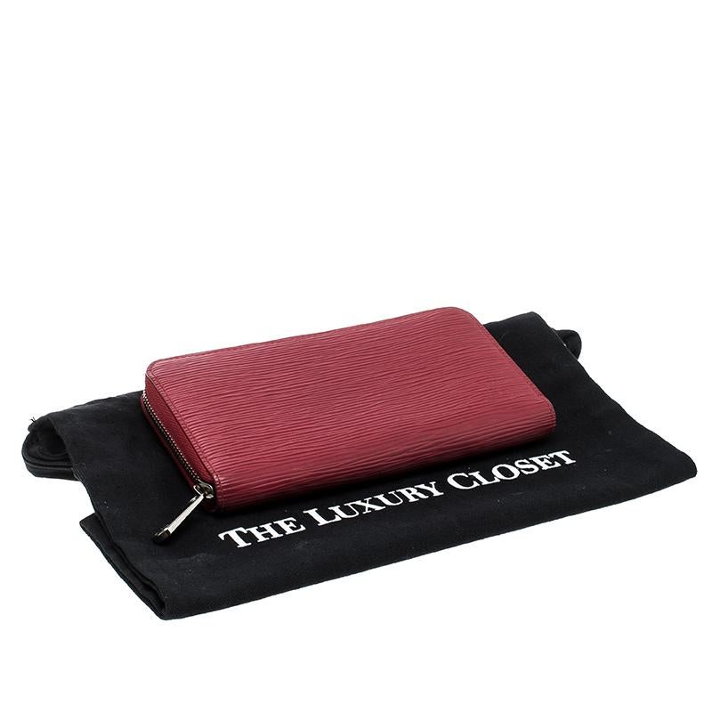 Louis Vuitton Red Epi Leather Zippy Wallet 3
